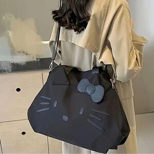 Y2K Hello Kitty Shoulder Bag Black Tote